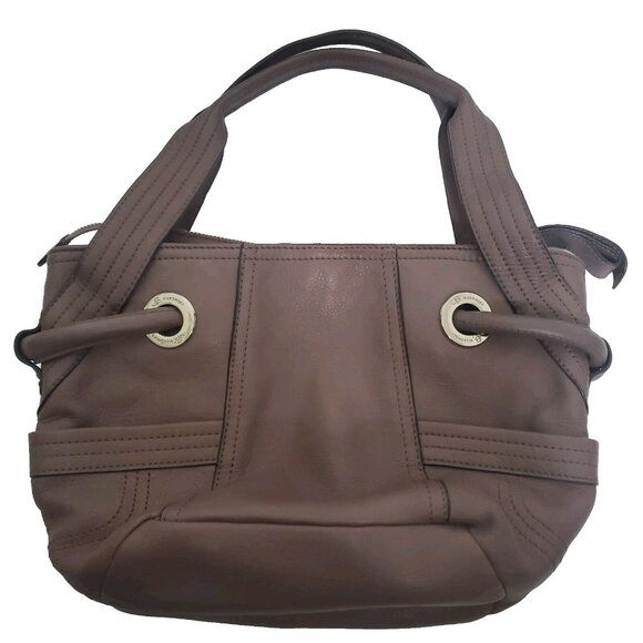 B Makowsky 100% Genuine Leather Hobo Shoulder Bag Taupe Designer Classic… - Picture 11 of 15